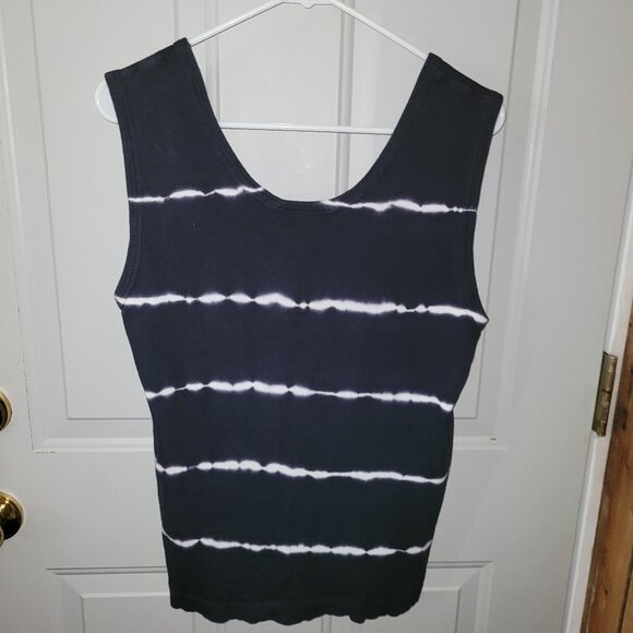 Debra Debro Black & White Striped Tank Top Misses XL - Picture 2 of 6